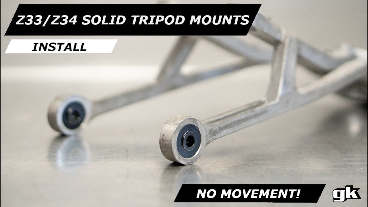 Gktech Z33 350Z Z34 370Z Solid Transmission Tripod Mounts - Install