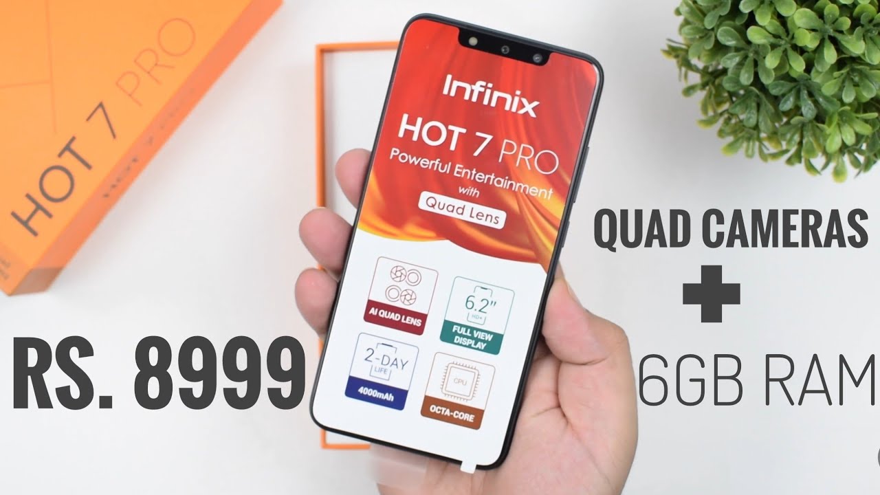 Infinix Hot 7 Pro Unboxing, First Impressions | Helio P22, Quad Cameras, 6GB RAM at Rs. 8999