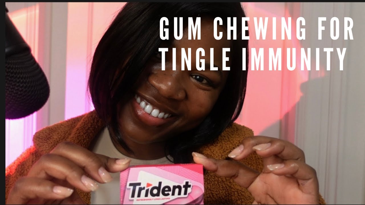 Asmr Gum chewing sounds 💋mouth sounds for tingle immunity