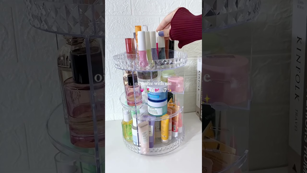 Makeup Organizer 💄 | 360&deg; Rotating Cosmetic Storage Box | Vai Dam Koto