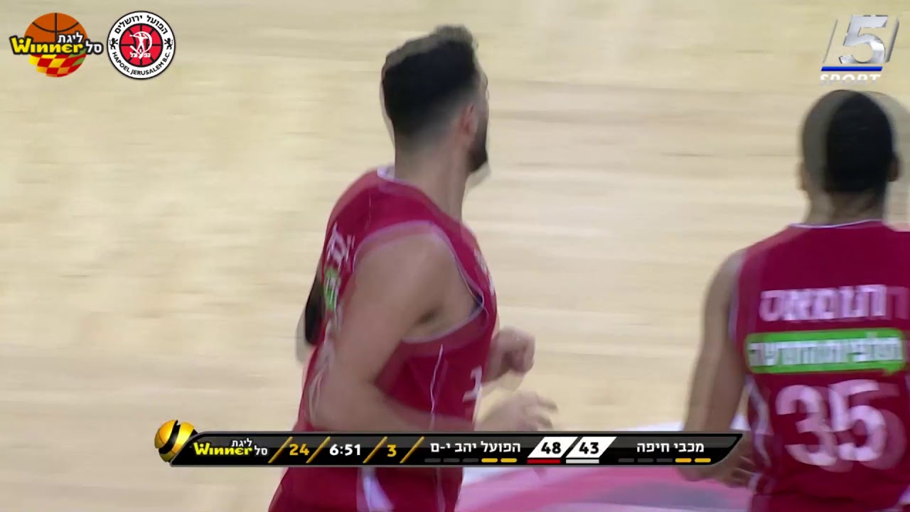 James Feldeine Assists in Maccabi Hunter Hafia vs. Hapoel Jerusalem