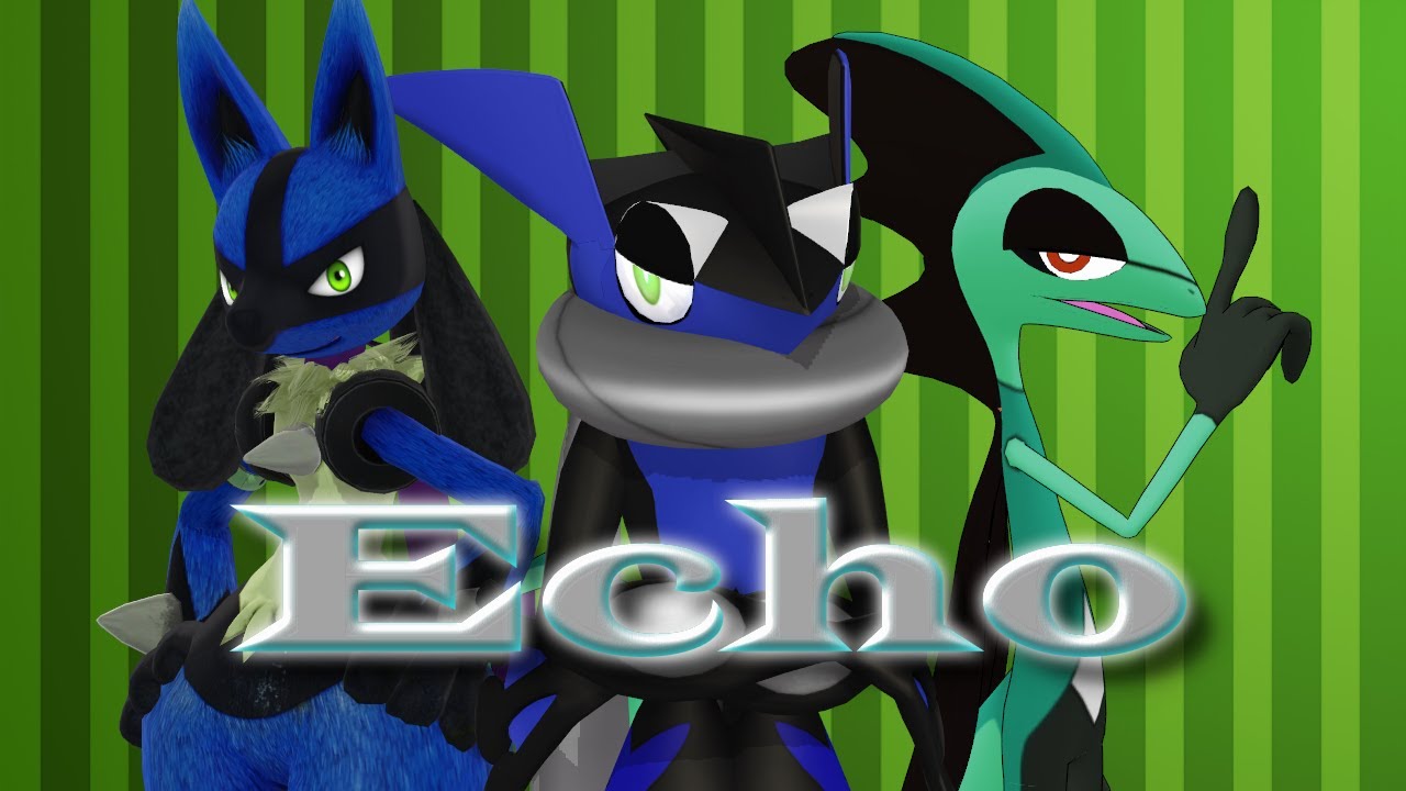 (MMD Pokemon OC's ECHO) Kai the lucario Chico the greninja Diogo the inteleon