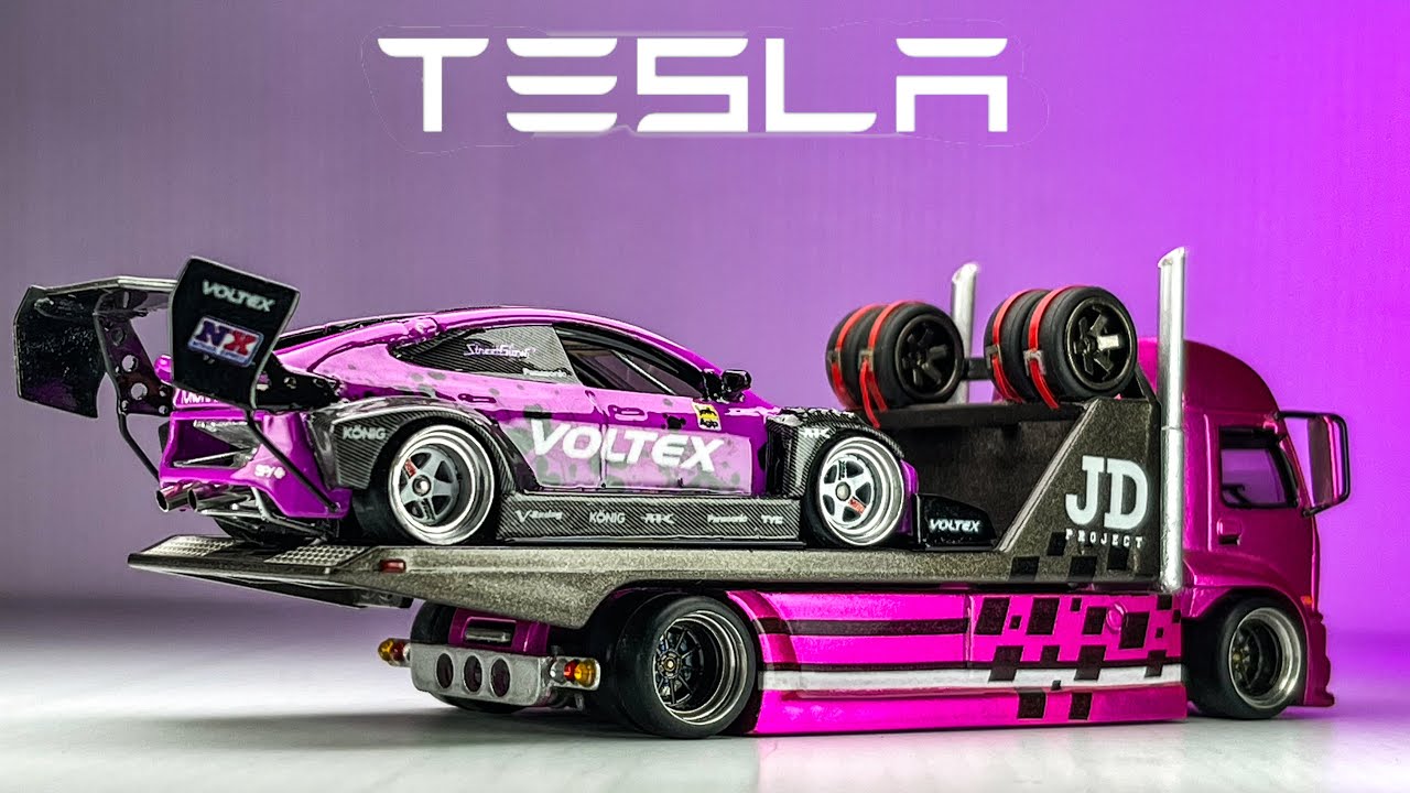 Tesla Y model Hill Climb | Time attack | Monster V8 Twin Turbo Hot Wheels Custom