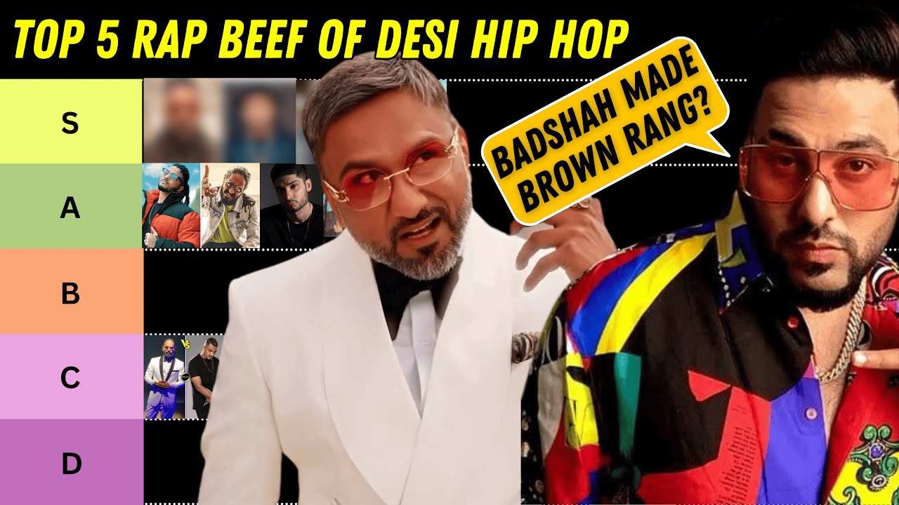 Honey Singh vs Badshah | Top 5 Rap Battles in Desi Hip Hop (DHH) | Tier List