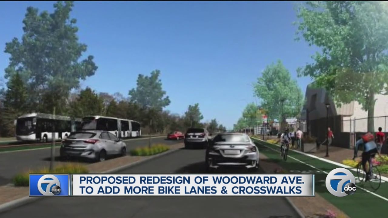 Proposed redesign of Woodward Ave. includes more bike lanes, crosswalks