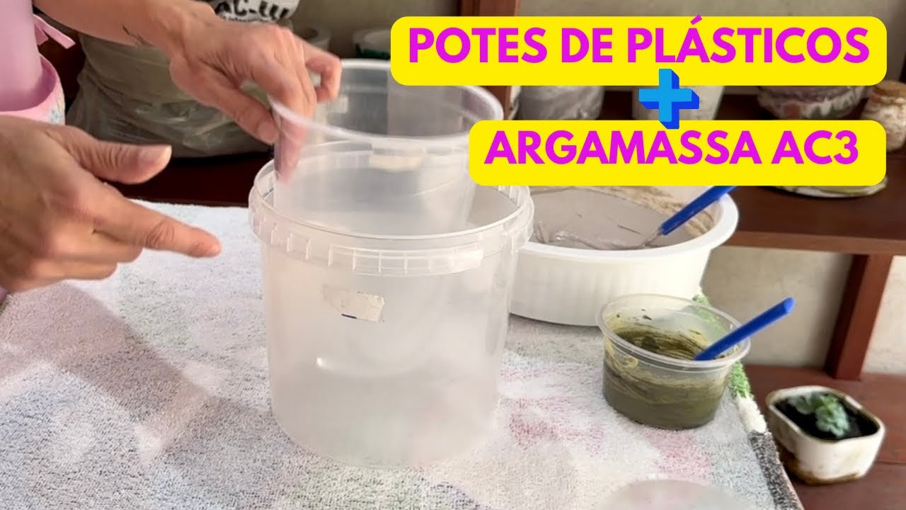 Com Potes Plásticos de TEMPERO e DOCE + Argamassa AC3 branca | Veja o que eu faço