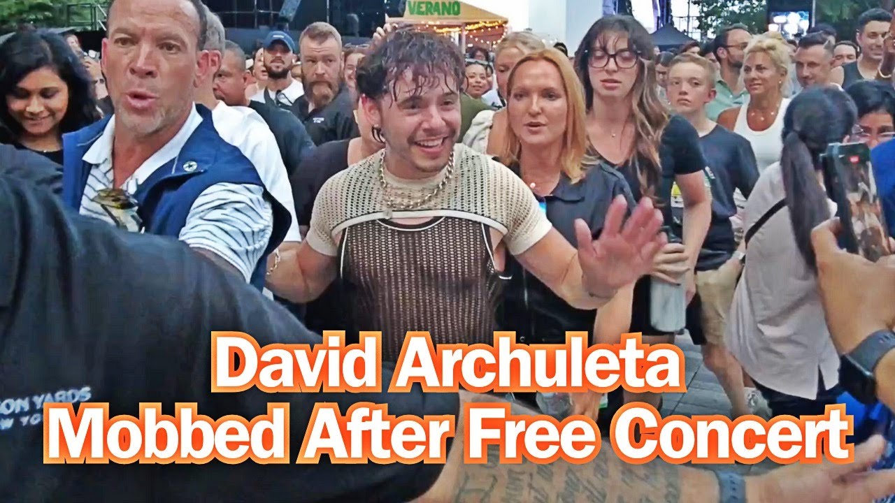 David Archuleta Mobbed After Free Concert at Hudson Yards in NYC