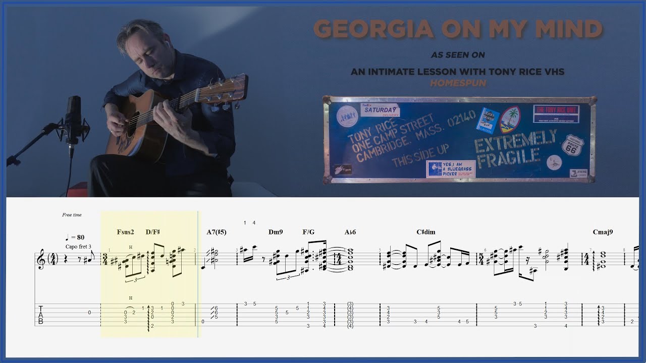 Тони Райс — Georgia On My Mind — Урок от Криса Бреннана #chrisbrennanguitar #tonyrice #урок