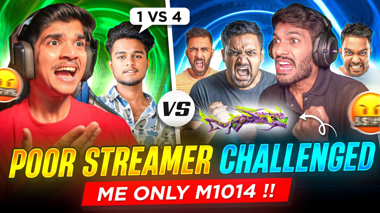 😱POOR STREAMER CHALLENGED ME😎 | ONLY M1014🔥 | FREE FIRE IN TELUGU | #freefire #dfg #dfgtufan
