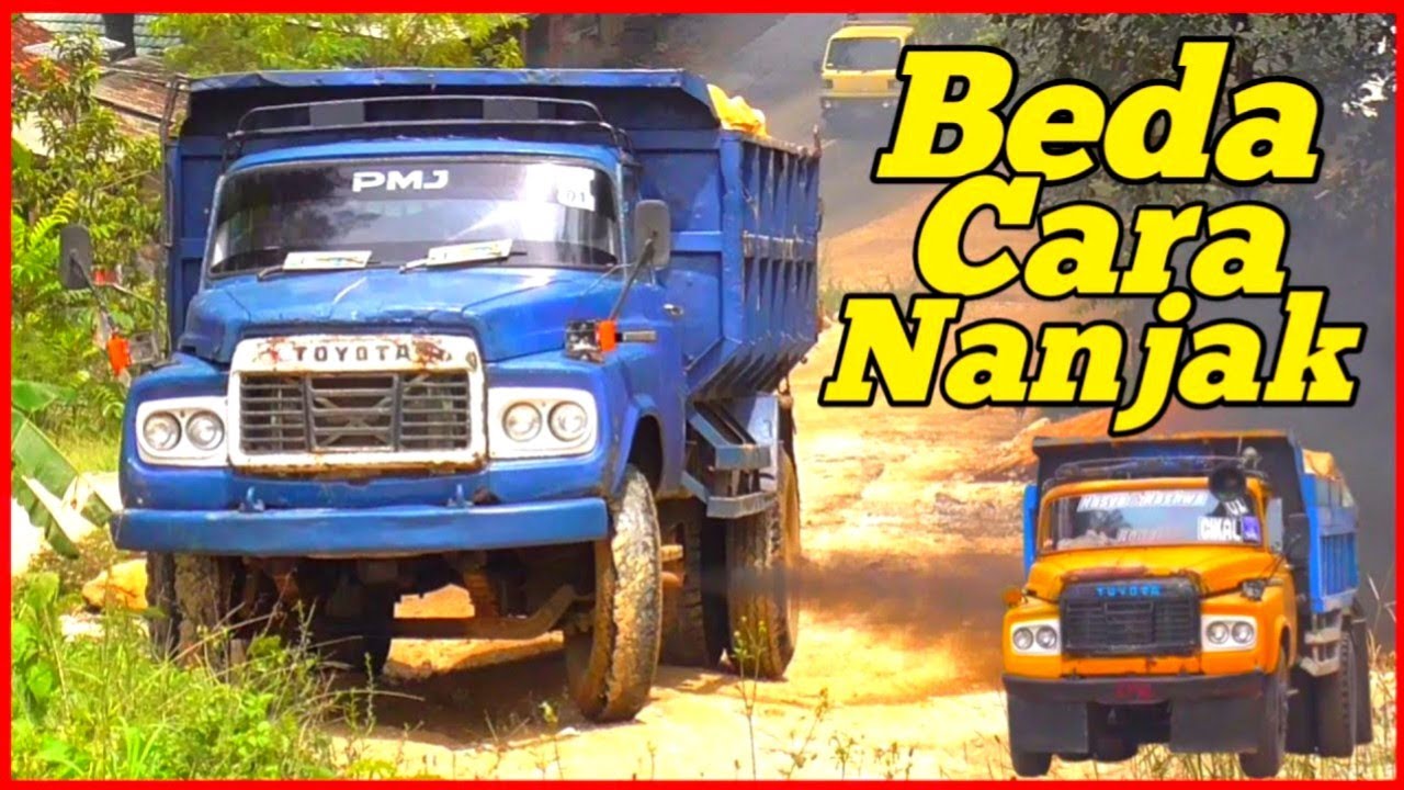 Aksi VIDEO TRUCK NANJAK,Cara Berbeda TRUCK TOYOTA BUAYA NANJAK DI JALAN TERJAL,indo CCTV
