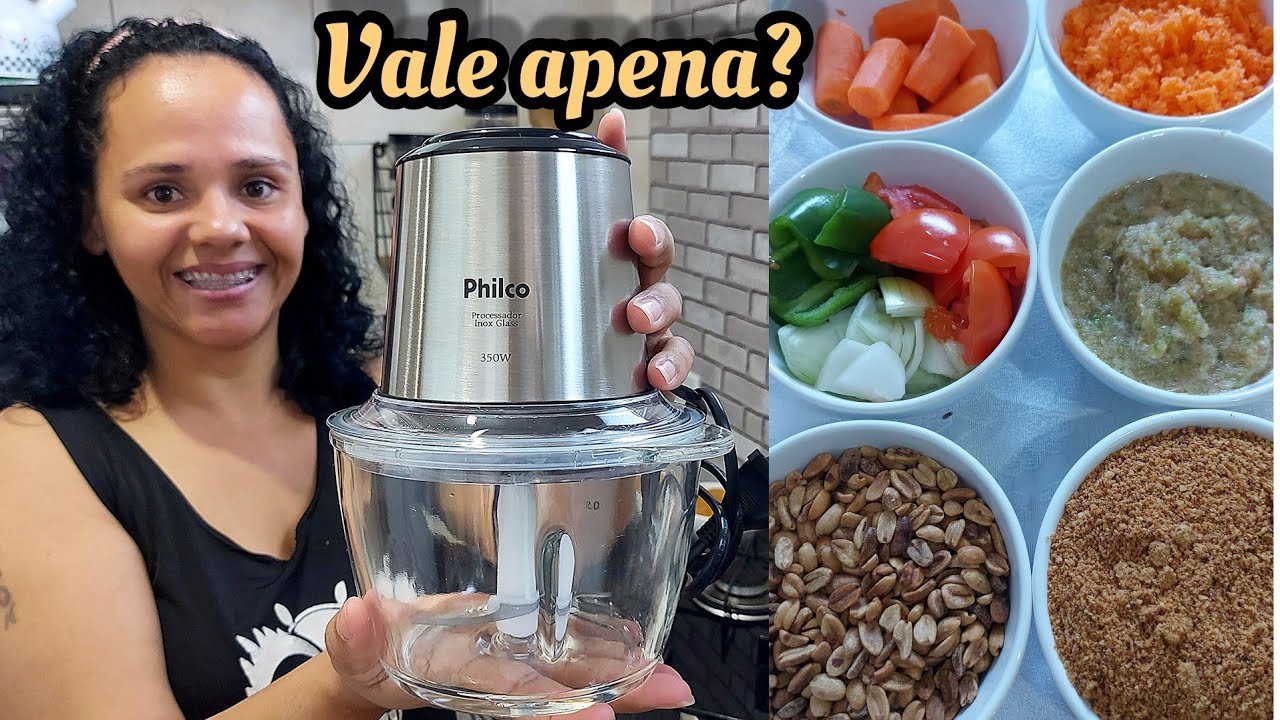 Testando PROCESSADOR DE ALIMENTOS PHILCO inox Glass ppso1l - tigela de vidro, vale apena?