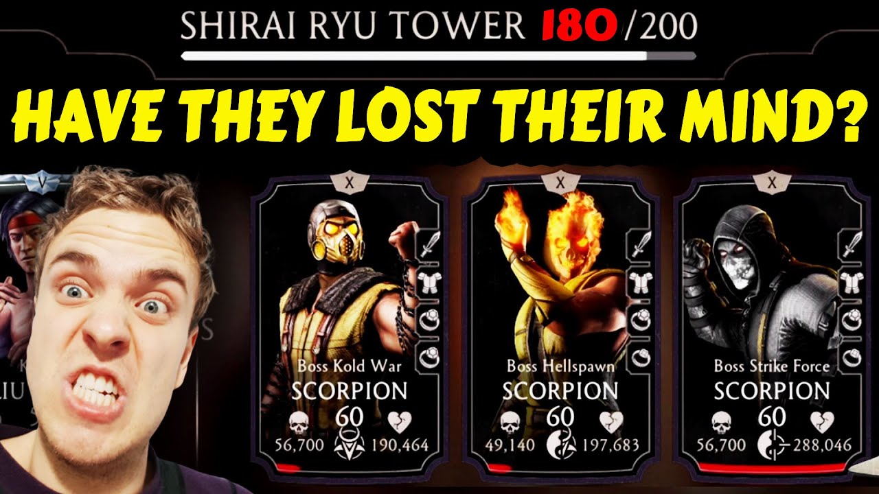 MK Mobile. Battle 180 in Fatal Shirai Ryu Tower is IMPOSSIBLE! The Hardest Boss Battle of ALL TIME!