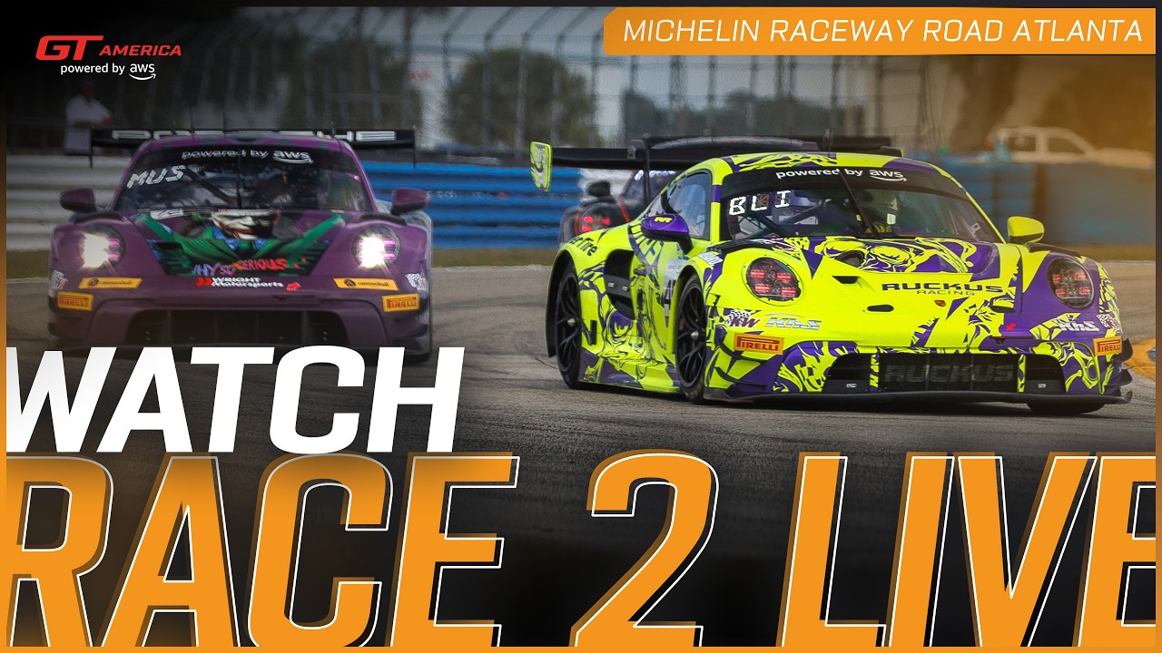 LIVE | Race 2 |&nbsp;Road Atlanta | GT America powered by AWS 2026