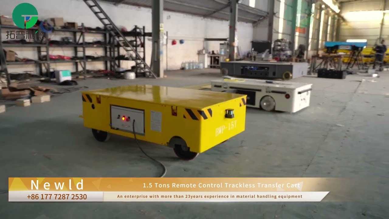 1 5 Tons Remote Control Trackless Transfer Cart#transporter #transportation #transfer trolley #tech