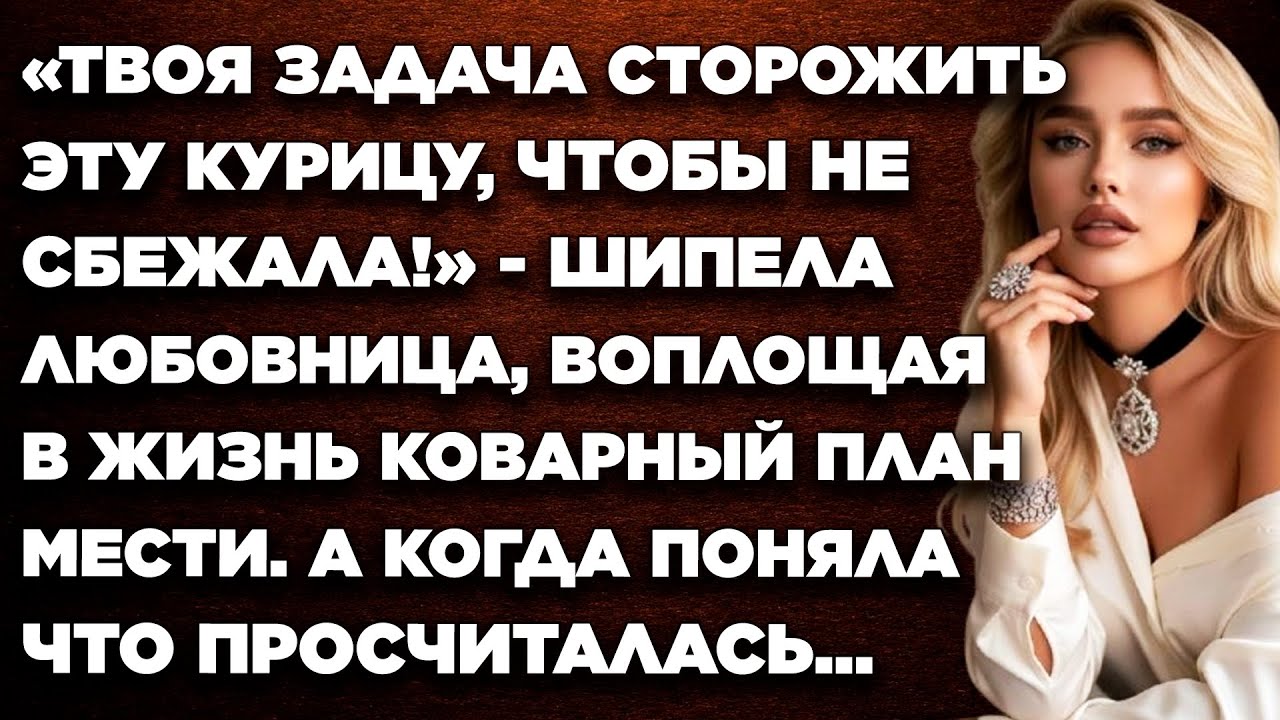 Твоя задача сторожить её, чтобы не сбежала! - шипела любовница, воплощая в жизнь коварный план...