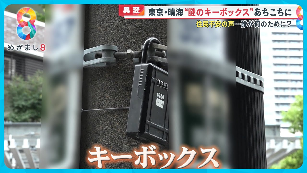 【異変】東京・晴海で“謎のキーボックス”あちこちに…専門家指摘「違法民泊か？」【めざまし８ニュース】