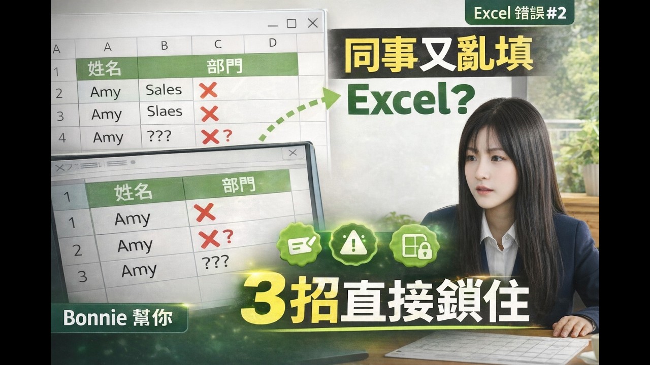 別再手動改顏色了！3 個讓妳的表格「自動變專業」的 Excel 隱藏功能｜商品庫存管理必學｜上班族效率救命站