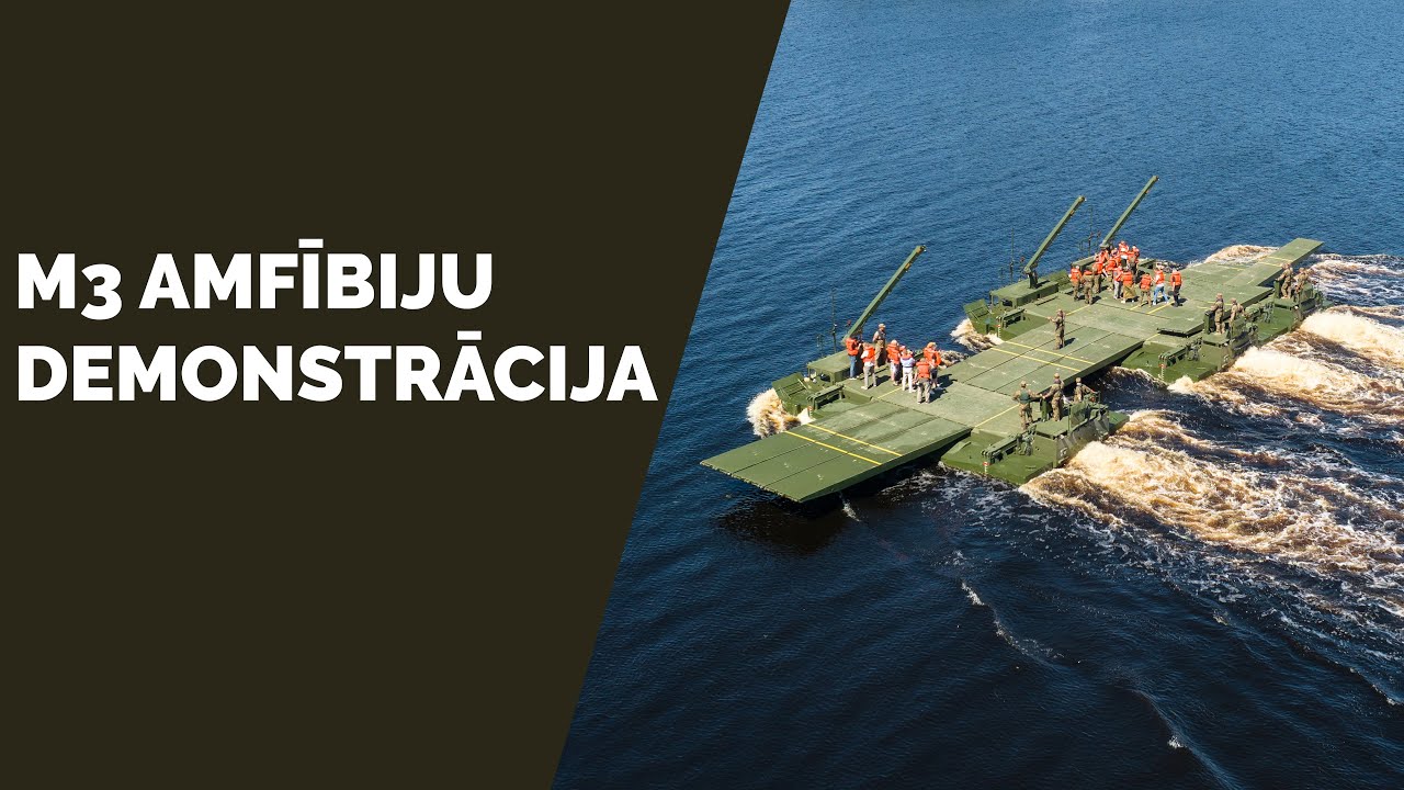 Nacionālie bruņotie spēki Daugavā demonstrēja jauno M3 amfībiju sistēmu