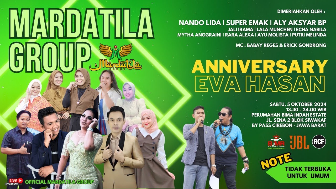 KONSER MARDATILA GROUP (MALAM) | ANNIVERSARY EVA HASAN | CIREBON, 5 OKTOBER 2024