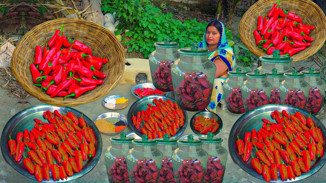मेरी सासू मां के जैसा बनाएं मिर्च का अचार सालों साल चलेगा 100% गारंटी है पारंपरिक लाल मिर्च का अचार