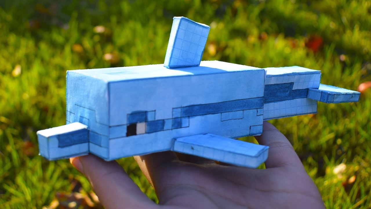 КАК СДЕЛАТЬ ДЕЛЬФИНА ИЗ МАЙНКРАФТ БЕЗ ПРИНТЕРА #minecraft #DIY #майнкрафт