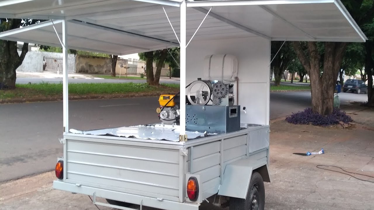 Carretinha Modificada para caldo de cana finalizada.....