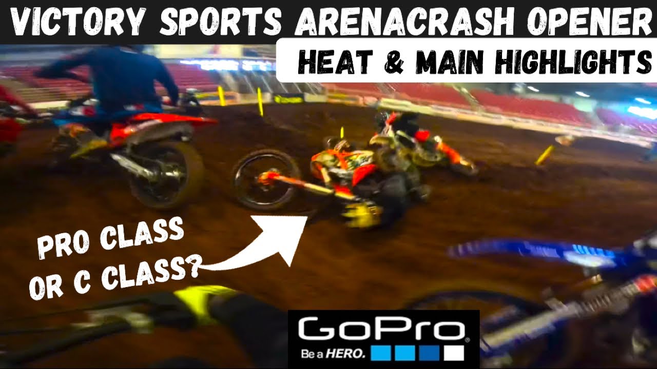 GoPro Helmet Cam - ArenaCrash Night 1 was SKETCHY!! Pro Heats & Mains