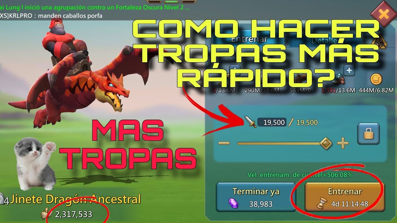Como hacer más tropas en menos tiempo LORDS MOBILE ESPAÑOL LATINO YOUTUBE