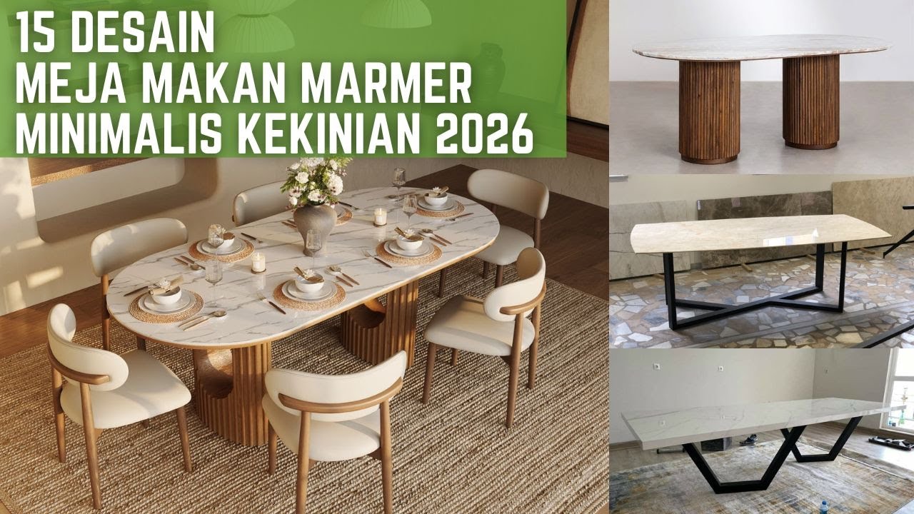 15 Model Meja Makan Marmer Terbaik Berkualitas Model Mewah 2026 Cantik Nyaman Kekinian