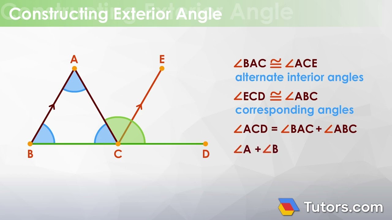 Exterior Angle Theorem &mdash; Formula & Examples