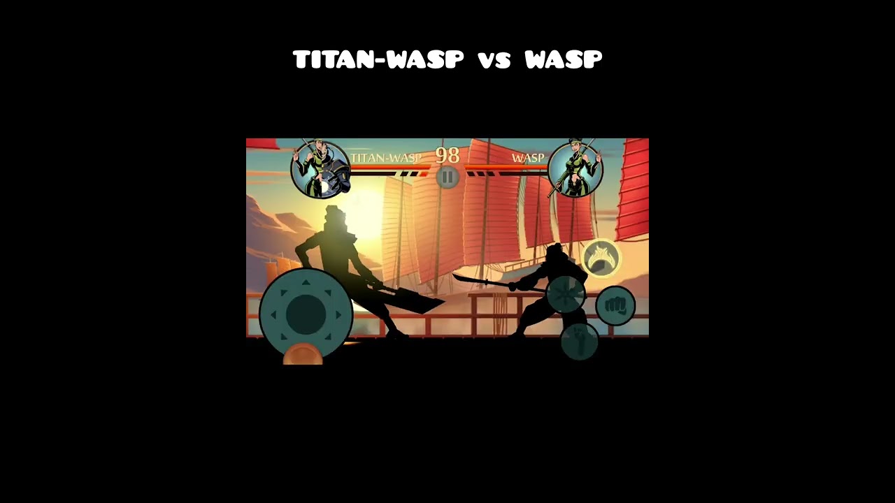 Shadow Fight 2 | Titan-Wasp vs Wasp #shorts