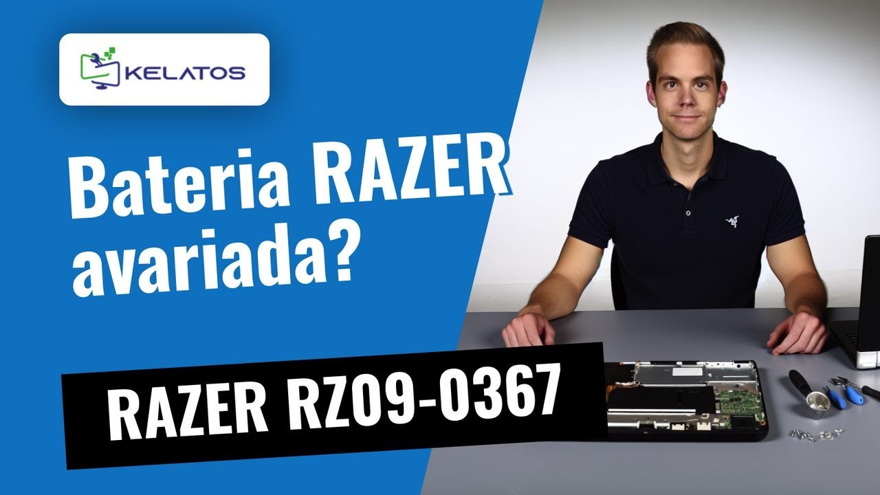Bateria do seu RAZER RZ09-0367 avariada? 🔋 Mudança de bateria compatível