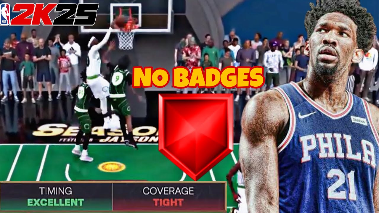 MY POST SCORER WITH NO BADGES IS DOMINATING EVERY GAME MODE IN 2K25!