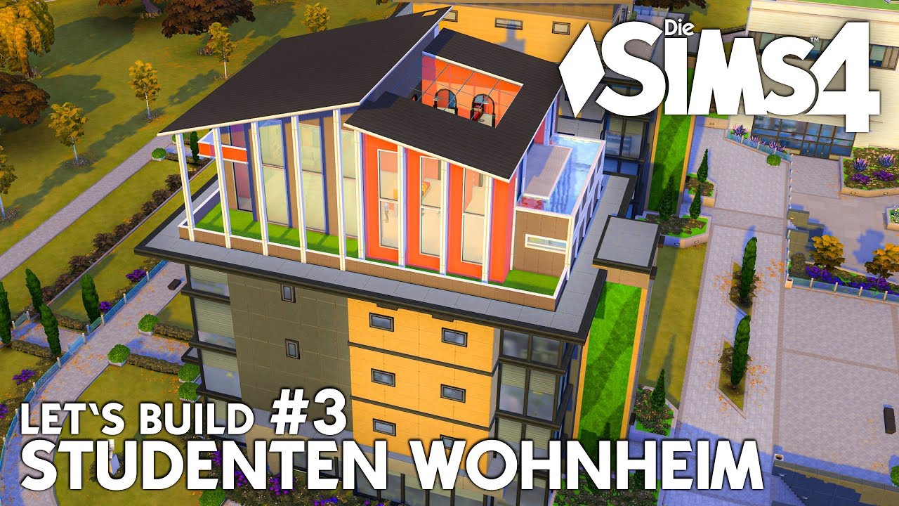 GRUNDRISS: Studentenwohnheim Foxbury #3 👩&zwj;🎓👨&zwj;🎓 Bauen mit Die Sims 4 An die Uni! (deutsch)
