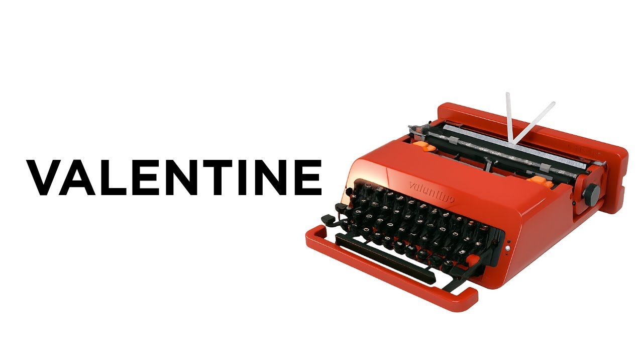 La macchina per scrivere Valentine progettata da Ettore Sottsass per 