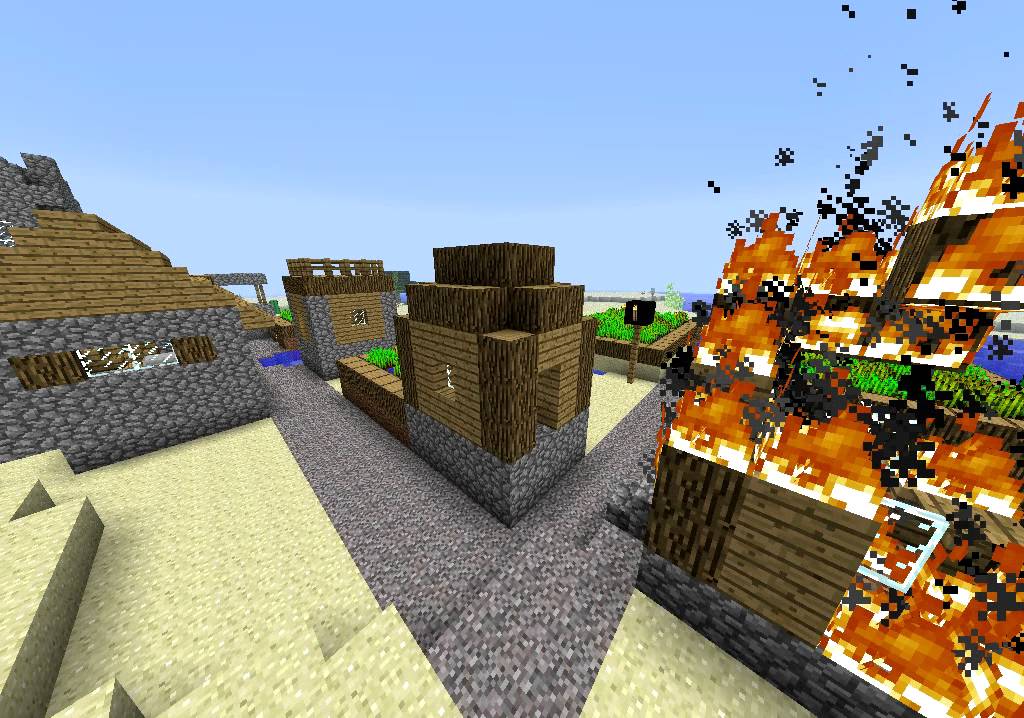 Minecraft: Burning Down an NPC Village
