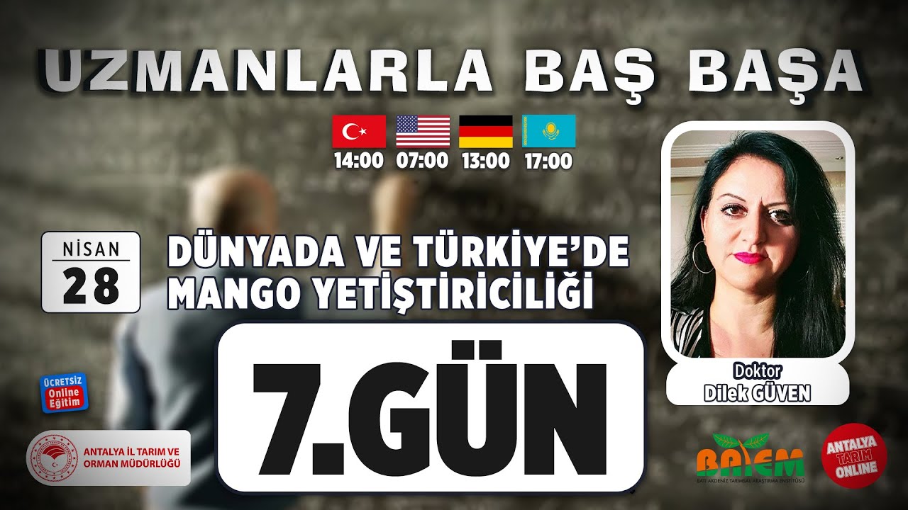 Uzmanlarla Baş Başa 7.Bölüm- Dünyada ve Türkiye'de Mango Yetiştiriciliği