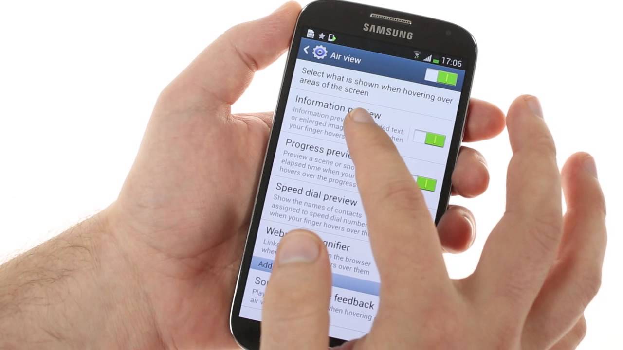 Samsung Galaxy S4 user interface