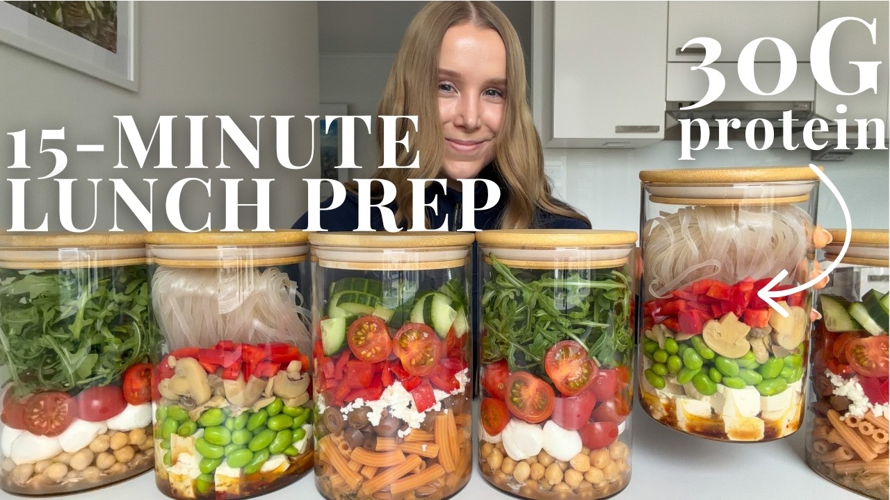 15 minute Lunch Meal Prep: 3 Healthy & Easy Recipes