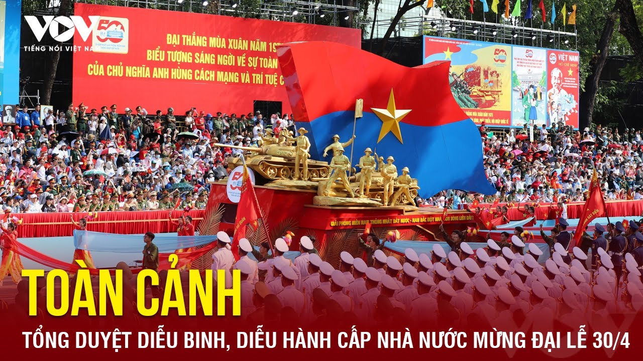 Toàn cảnh tổng duyệt diễu binh, diễu hành cấp nhà nước mừng đại lễ 30/4 tại TP.HCM