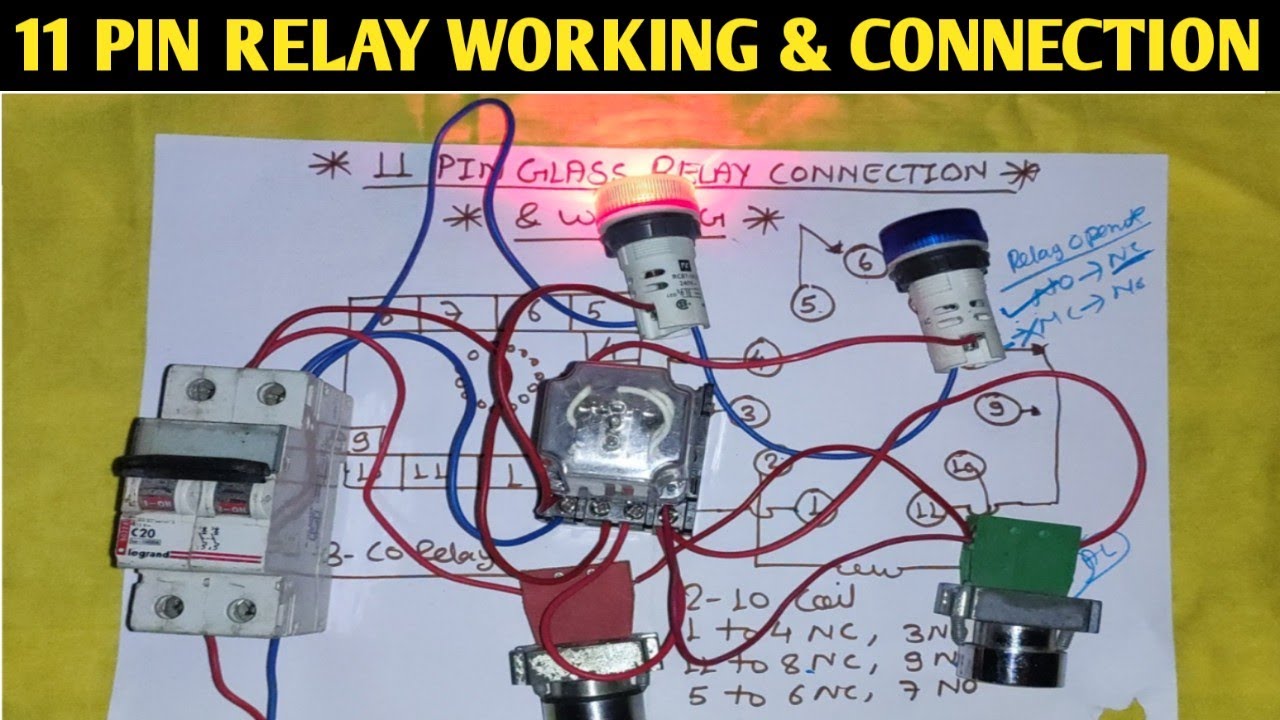 11 PIN GLASS RELAY WORKING & CONNECTION! 11 PIN GLASS RELAY