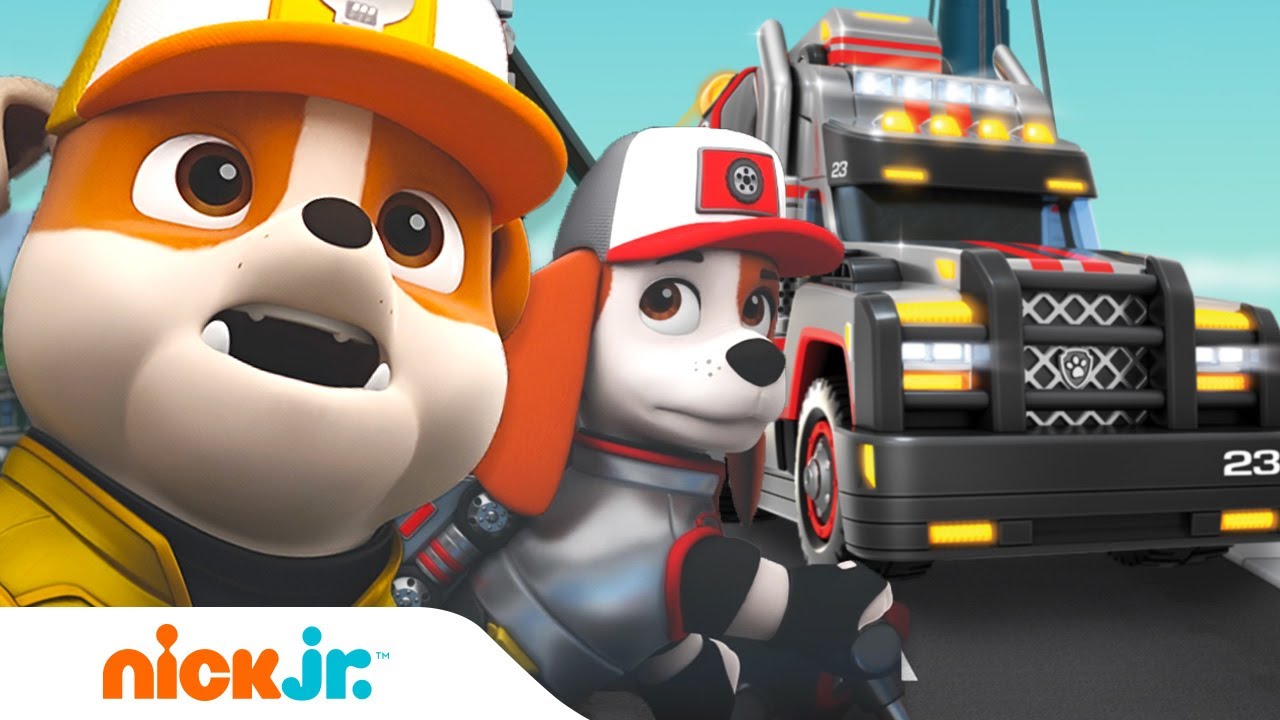 Rubble's Big Truck Rescue Mission! w/ PAW Patrol Al, Marshall & Rocky | Nick Jr.