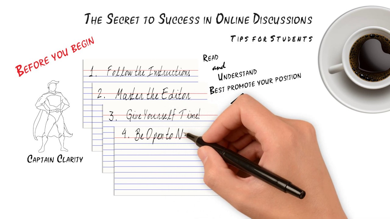 Student Tips: Secret to Success in Online Discussions