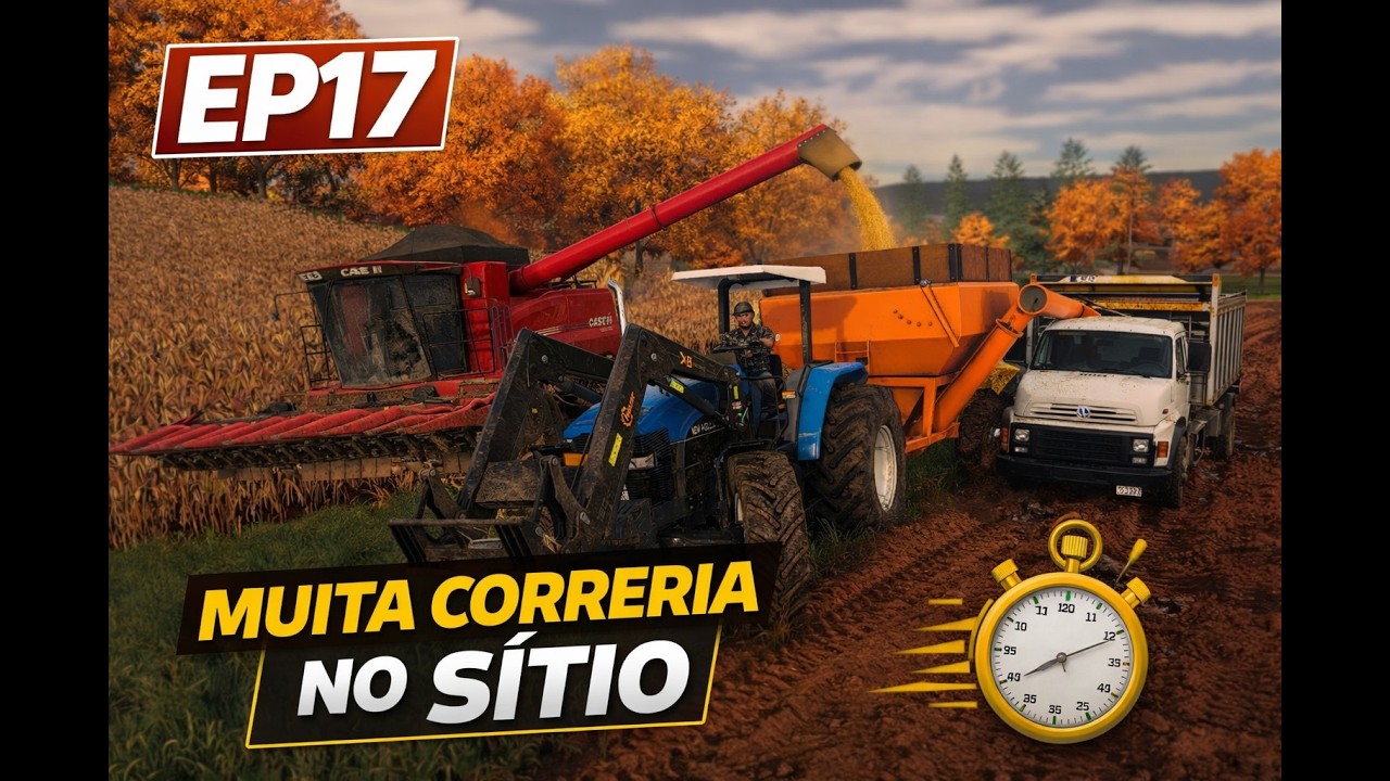 Sítio Pirambeiras EP17 – Colheita do Milho e Muita Correria na Fazenda!#farmingsimulator22