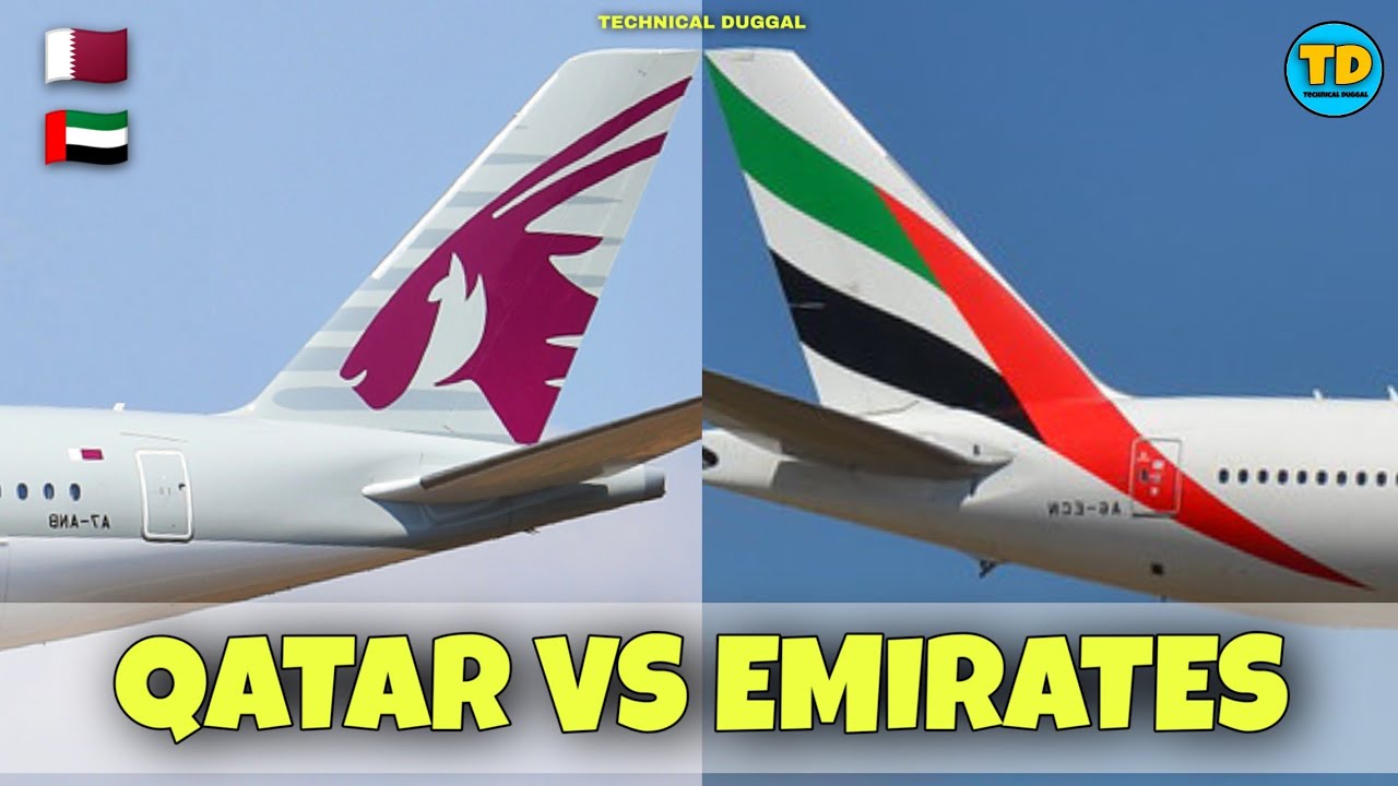 Qatar Airways Vs Emirates Airlines Comparison all details ! 🇶🇦 vs 🇦🇪