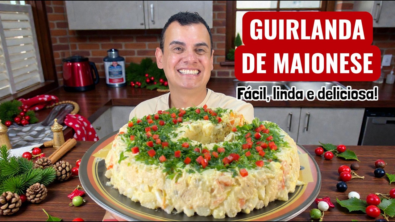 Fiz uma GUIRLANDA DE MAIONESE e ficou um ESCÂNDALO de BOA! 🎄✨