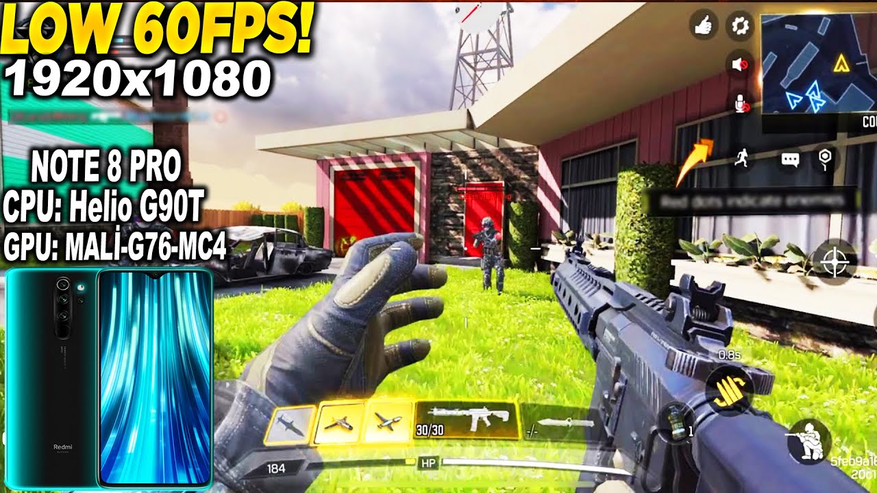 Game Test Redmi Note 8 Pro Call Of Duty Mobile 1080p Low, 60FPS,