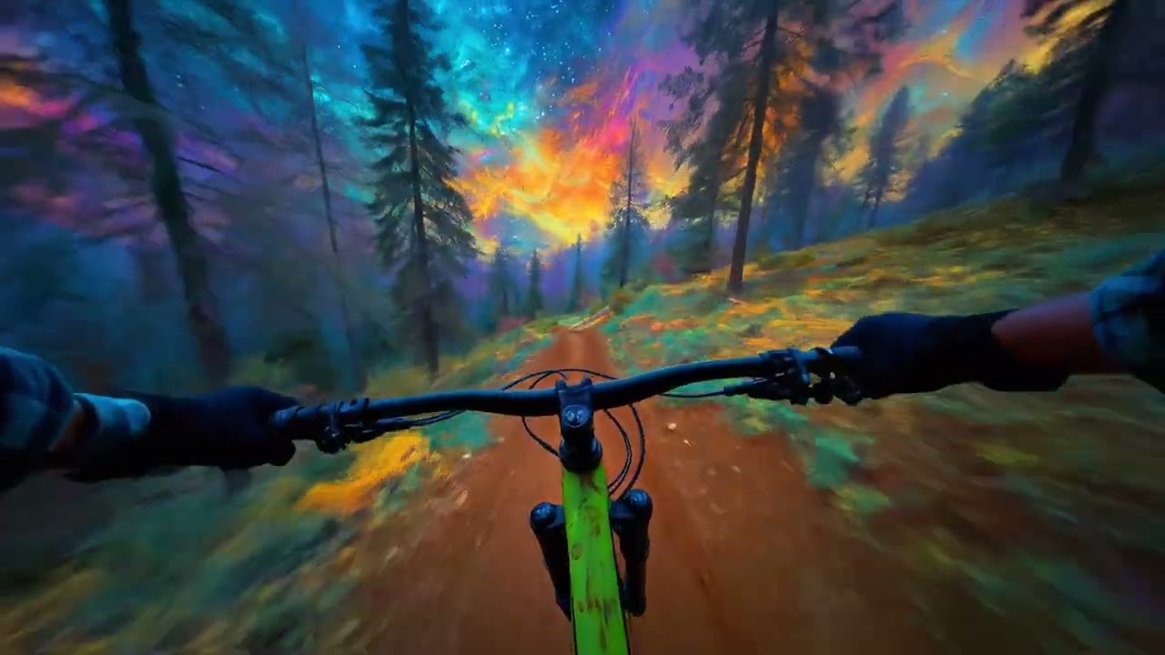Dreamlike Bicycle POV Ride 🚴‍♂️ Psytrance Journey Through Endless Landscapes