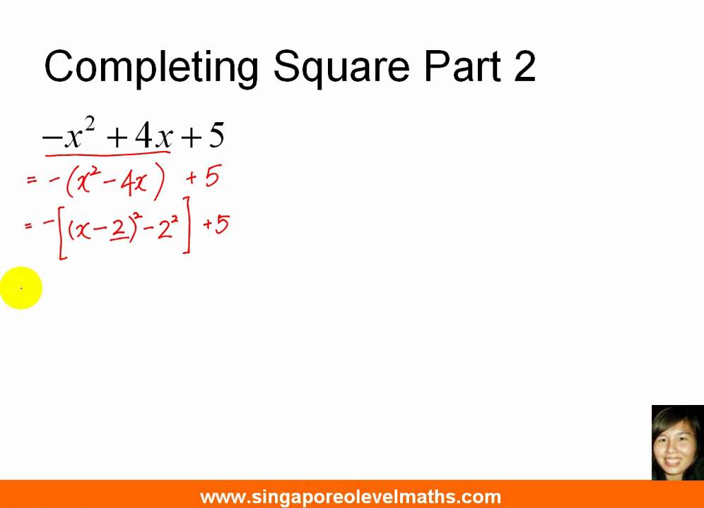 GCE O-Level E-Maths: Completing Square Part 2 - Coefficient of x square is not one (Advance)