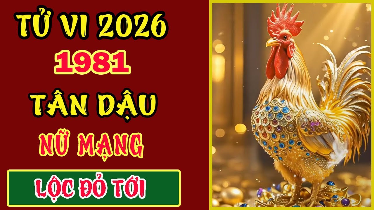 Tử vi tuổi Tân Dậu 1981 nữ mạng, năm 2026, vận đỏ liên miên, may mắn chan hòa.